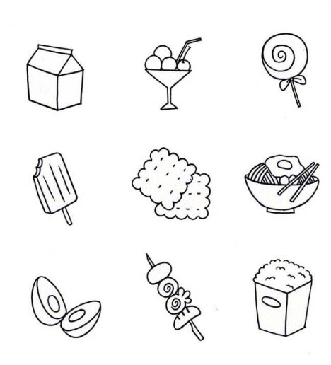 巴士日記 | 超實(shí)用手帳素材 日用百貨與食物簡筆畫大全