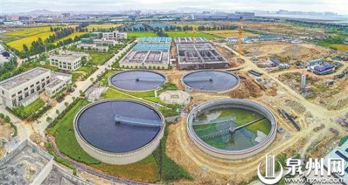 晉江市南港污水處理廠二期擴(kuò)建工程部分設(shè)施開(kāi)始投用